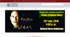 Desktop Screenshot of natlib.lk